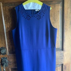 Loft sleeveless royal blue dress